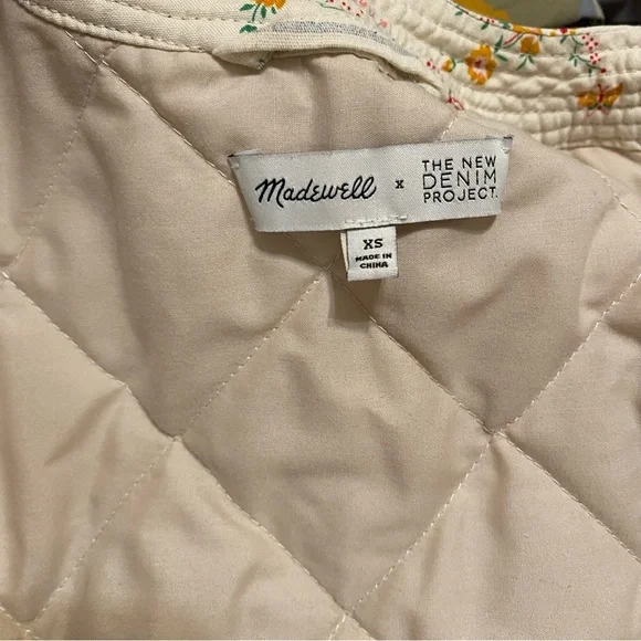 Madewell X The New Denim Project quilted patchwork wrap jacket, size XS - Picture 10 of 12